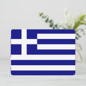 Patriotische Einladungen mit griechischer Flagge (Stehend Vorderseite)