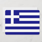 Patriotische Einladungen mit griechischer Flagge (Rückseite)