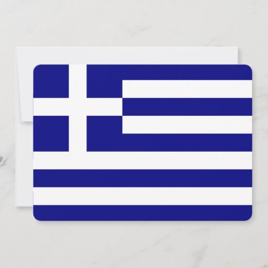 Patriotische Einladungen mit griechischer Flagge (Vorderseite)