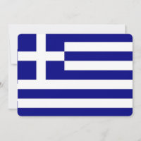 Patriotische Einladungen mit griechischer Flagge
