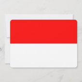 Patriotische Einladungen mit indonesischer Flagge (Rückseite)