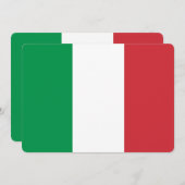 Patriotische Einladungen mit Italienischer Flagge (Vorne/Hinten)