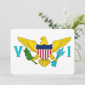 Patriotische Einladungen mit Jungfrau Islands Flag (Stehend Vorderseite)