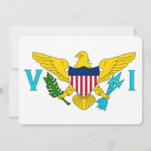 Patriotische Einladungen mit Jungfrau Islands Flag (Rückseite)