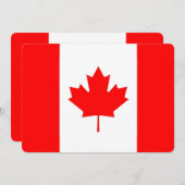 Patriotische Einladungen mit Kanada-Flagge (Vorne/Hinten)