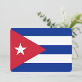 Patriotische Einladungen mit kubanischer Flagge (Stehend Vorderseite)