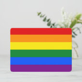 Patriotische Einladungen mit LGBT-Flagge (Stehend Vorderseite)