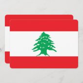 Patriotische Einladungen mit libanesischer Flagge (Vorne/Hinten)