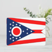 Patriotische Einladungen mit Ohio Flag (Stehend Vorderseite)
