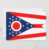 Patriotische Einladungen mit Ohio Flag (Rückseite)