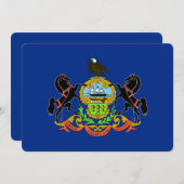 Patriotische Einladungen mit Pennsylvania Flag (Vorne/Hinten)