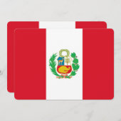 Patriotische Einladungen mit Peru-Flagge (Vorne/Hinten)
