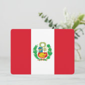 Patriotische Einladungen mit Peru-Flagge (Stehend Vorderseite)