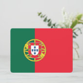 Patriotische Einladungen mit portugiesischer Flagg (Stehend Vorderseite)