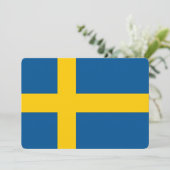 Patriotische Einladungen mit Schwedenflagge (Stehend Vorderseite)