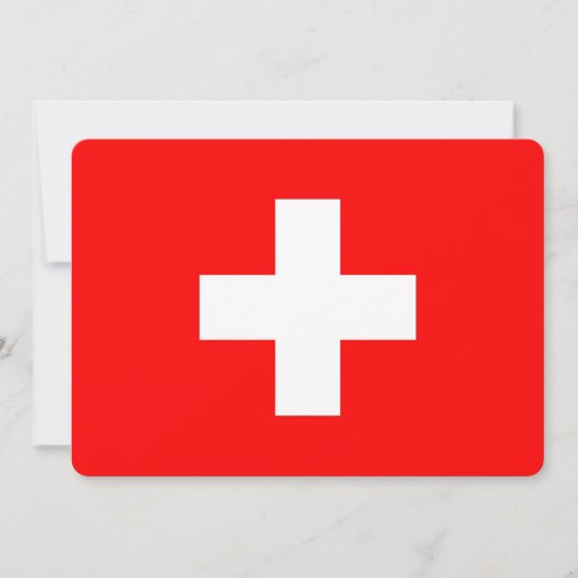 Patriotische Einladungen mit Schweizer Flagge (Vorderseite)