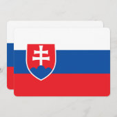 Patriotische Einladungen mit slowakischer Flagge (Vorne/Hinten)