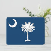 Patriotische Einladungen mit South Carolina-Flagge (Stehend Vorderseite)