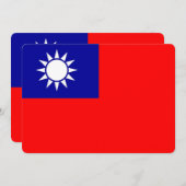 Patriotische Einladungen mit taiwanischer Flagge (Vorne/Hinten)
