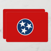 Patriotische Einladungen mit Tennessee-Flagge (Vorne/Hinten)