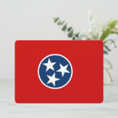 Patriotische Einladungen mit Tennessee-Flagge (Stehend Vorderseite)