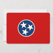 Patriotische Einladungen mit Tennessee-Flagge (Rückseite)