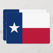 Patriotische Einladungen mit Texas Flag (Vorne/Hinten)