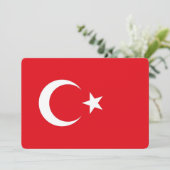 Patriotische Einladungen mit türkischer Flagge (Stehend Vorderseite)