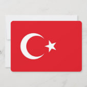 Patriotische Einladungen mit türkischer Flagge (Rückseite)