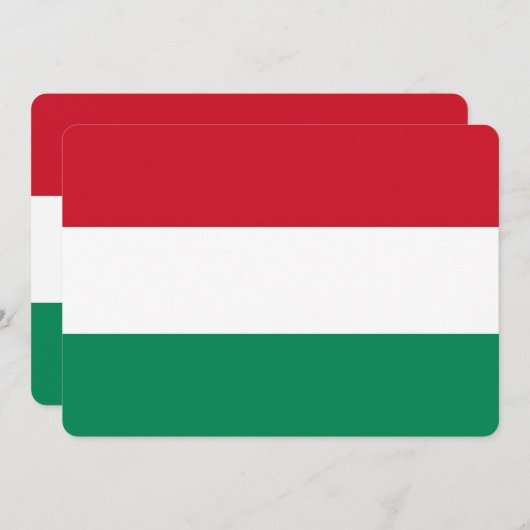 Patriotische Einladungen mit ungarischer Flagge (Vorne/Hinten)