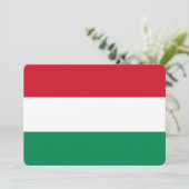 Patriotische Einladungen mit ungarischer Flagge (Stehend Vorderseite)