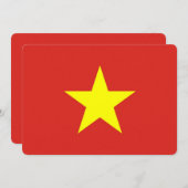 Patriotische Einladungen mit Vietnam-Flagge (Vorne/Hinten)