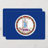 Patriotische Einladungen mit Virginia-Flagge (Vorne/Hinten)