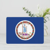 Patriotische Einladungen mit Virginia-Flagge (Stehend Vorderseite)