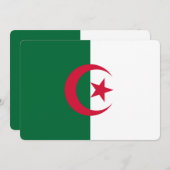 Patriotische Einladungen unter algerischer Flagge (Vorne/Hinten)