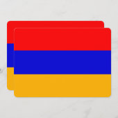 Patriotische Einladungen unter armenischer Flagge (Vorne/Hinten)