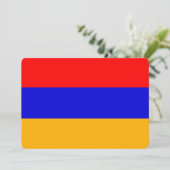 Patriotische Einladungen unter armenischer Flagge (Stehend Vorderseite)