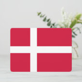 Patriotische Einladungen unter dänischer Flagge (Stehend Vorderseite)