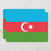 Patriotische Einladungen unter der Flagge Aserbaid (Vorne/Hinten)