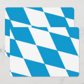 Patriotische Einladungen unter der Flagge Bayerns (Vorne/Hinten)
