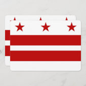 Patriotische Einladungen unter der Flagge der Wash (Vorne/Hinten)