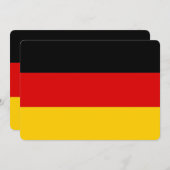 Patriotische Einladungen unter der Flagge Deutschl (Vorne/Hinten)