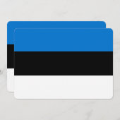 Patriotische Einladungen unter der Flagge Estlands (Vorne/Hinten)