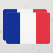 Patriotische Einladungen unter der Flagge Frankrei (Vorne/Hinten)