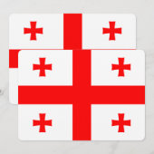 Patriotische Einladungen unter der Flagge Georgien (Vorne/Hinten)