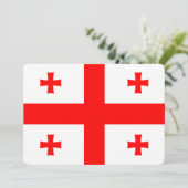 Patriotische Einladungen unter der Flagge Georgien (Stehend Vorderseite)