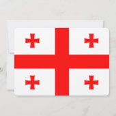 Patriotische Einladungen unter der Flagge Georgien (Rückseite)
