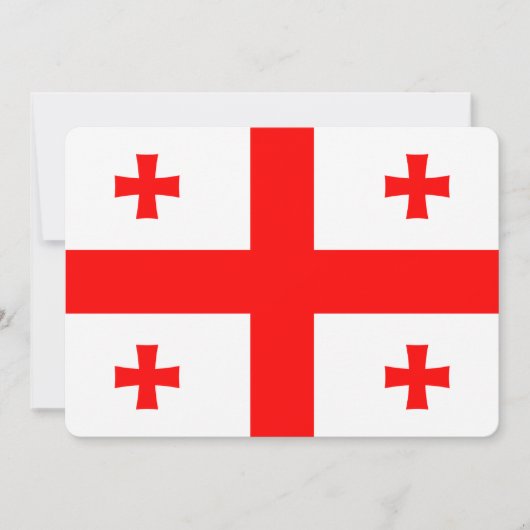 Patriotische Einladungen unter der Flagge Georgien (Vorderseite)