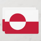 Patriotische Einladungen unter der Flagge Grönland (Vorne/Hinten)