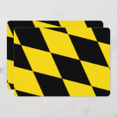 Patriotische Einladungen unter der Flagge Münchens (Vorne/Hinten)